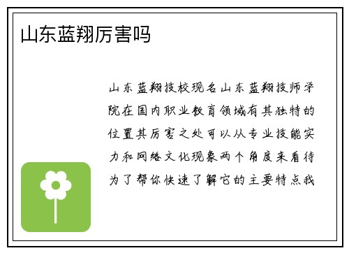 山东蓝翔厉害吗